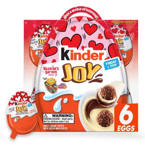 Kinder Joy Eggs Treat Plus Toy Sweet Cream and Chocolatey Wafers Valentines  Day Gift, 4.2 oz - Fry's Food Stores