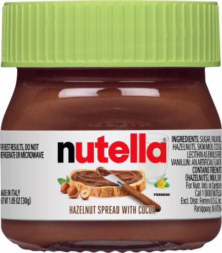 Nutella Hazelnut Spread With Cocoa Miniature Jar Perspective: front
