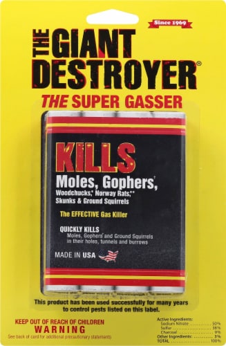The Giant Destroyer® Super Gasser Underground Pest Killer Perspective: front