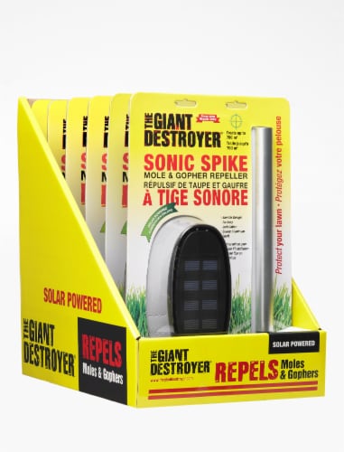 The Giant Destproyer® Sonic Spike Mole & Gopher Repeller Perspective: front