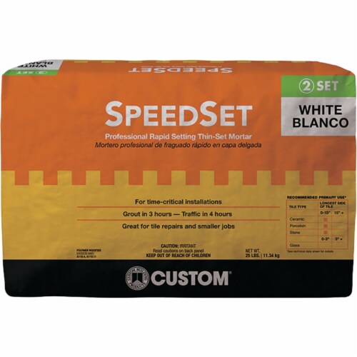 Custom Building Products SpeedSet 25 lb. White Fortified Thinset Mortar