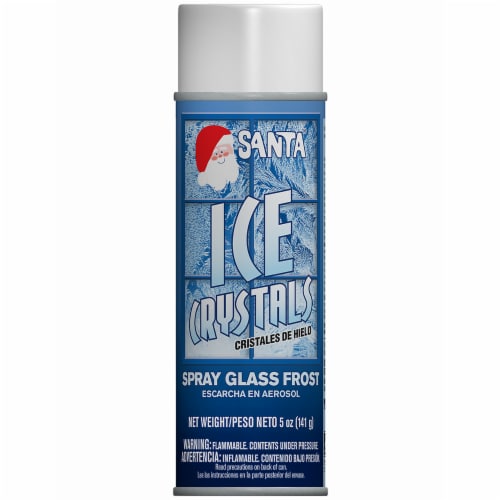 Santa Ice Crystals Frost Glass Spray Christmas Decoration Perspective: front