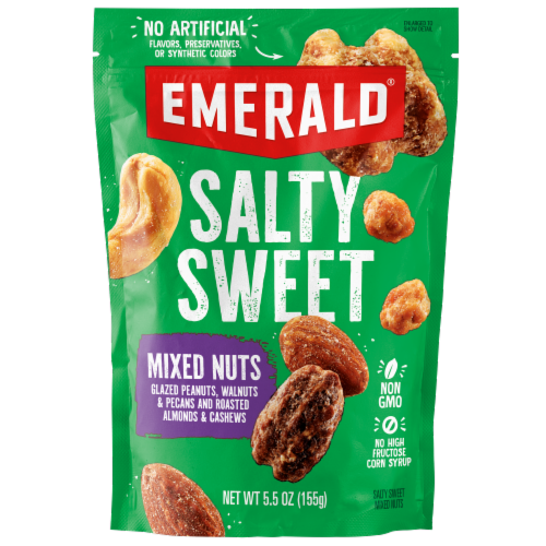 Emerald® Salty Sweet Mixed Nuts Perspective: front