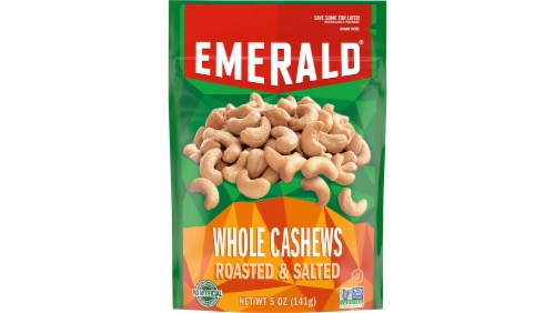 Emerald® Roasted & Salted Whole Cashews Perspective: front