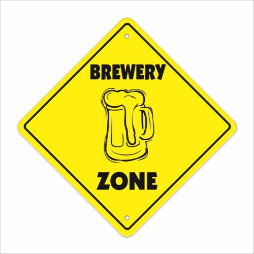 SignMission  12 x 12 in. Brewery Crossing Zone Xing Sign Perspective: front