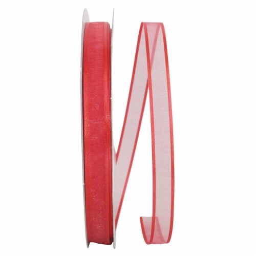 Reliant Ribbon 25765-192-03C 0.625 in. 100 Yards Sheer Satin Edge Value Ribbon, Cyclamen Perspective: front