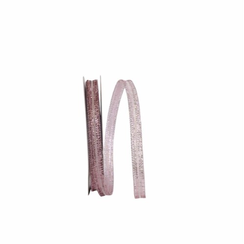 Reliant Ribbon 25766W-117-02J 0.5 in. 25 Yards Dainty Metallic Corsage Wired Edge Ribbon, Lig Perspective: front