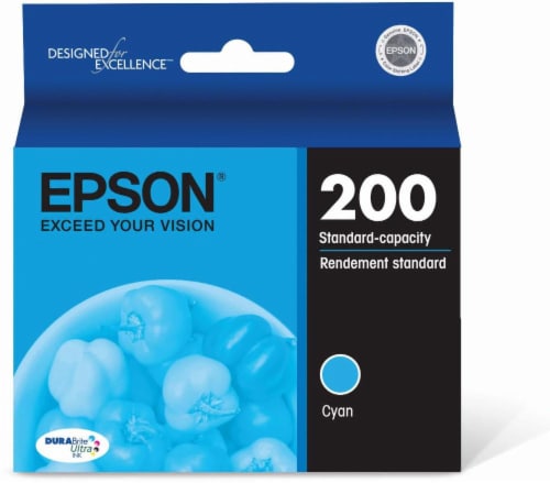 Epson DURABright Ultra Ink T200220 Ink Cartridge - Cyan Perspective: front