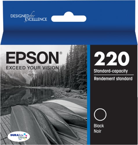 Epson DURABrite Ultra 220 Ink Cartridges - Black Perspective: front