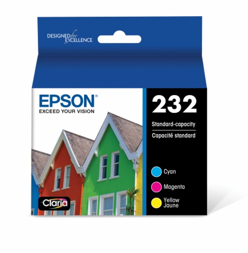Epson T232 Color Combo Ink Cartridges Perspective: front
