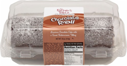The Father's Table® Chocolate Roll with Buttercream Filling Perspective: front