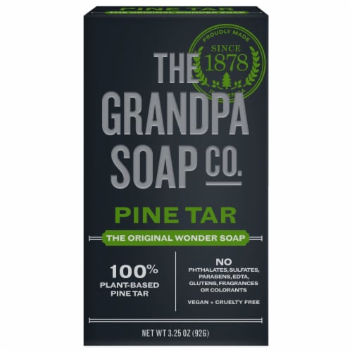 The Grandpa's Soap Co. Pine Tar Soap Perspective: front