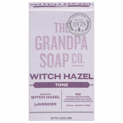 Grandpa's Witch Hazel Bar Soap Perspective: front