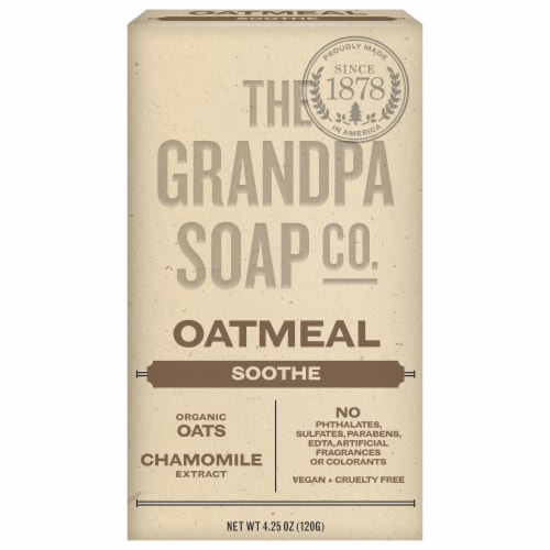 The Grandpa Soap Co Oatmeal Soothe Bar Soap Perspective: front