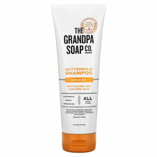 The Grandpa Soap Co. Buttermilk Shampoo Nourish All Hair Types - 8 fl oz (237 ml) Perspective: front