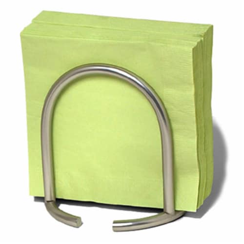 Spectrum Diversified 42378 Satin Nickel Upright Napkin Holder Perspective: front