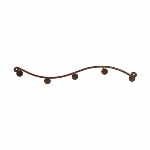 Spectrum Sweep Wall Mount 5-Hook Rack - Bronze Perspective: front