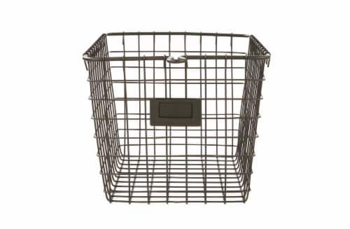 Spectrum Small Industrial Storage Basket - Gray Perspective: front