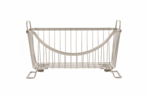 Spectrum Ashley Stacking Basket - Satin Nickel Perspective: front