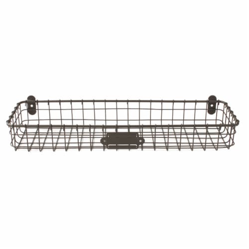 Spectrum Vintage Wall Mount Tray - Gray Perspective: front