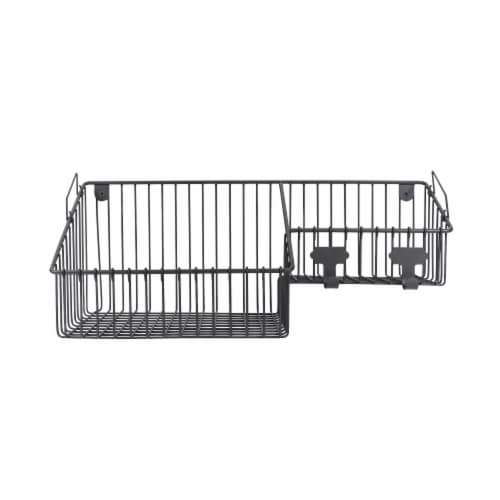 Spectrum Angled Hook Basket - Industrial Gray Perspective: front