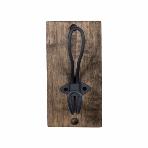 Spectrum Millbrook Single Hook - Coffee Perspective: front