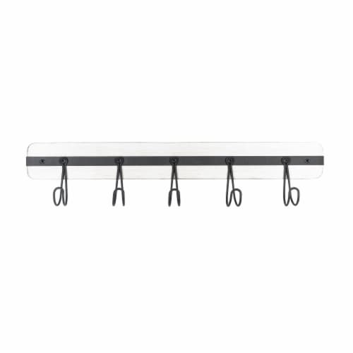 Spectrum Rowan Wall Mount 5 Hook Rack Perspective: front