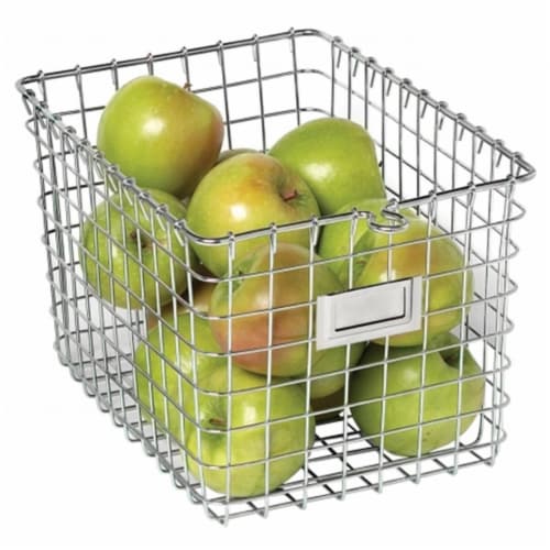 Spectrum Small Storage Basket - Silver Perspective: front
