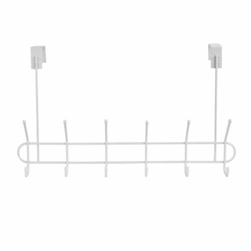 Spectrum Over-the-Door Multi-Hook Rack - White Perspective: front