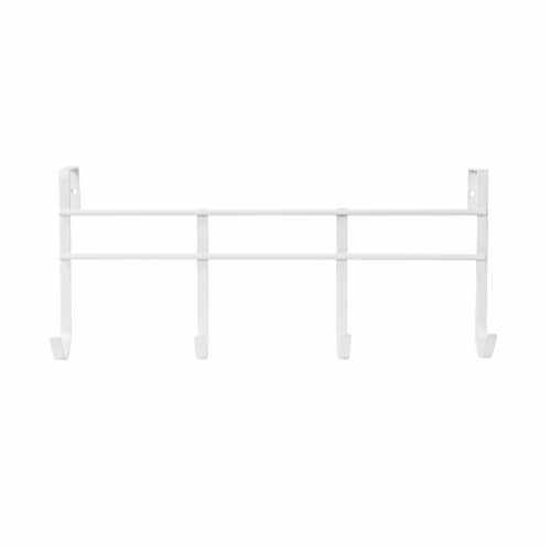 Spectrum Over-the-Door 4-Hook Rack - White Perspective: front