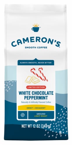Cameron's Coffee Bag, White Chocolate Peppermint Ground Coffee Perspective: front