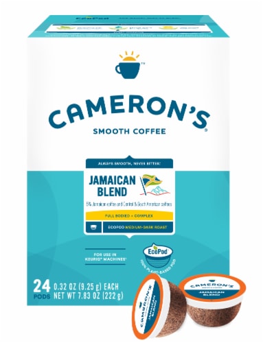 Cameron's® Jamaican Blend Medium-Dark Roast Coffee EcoPods™ Perspective: front