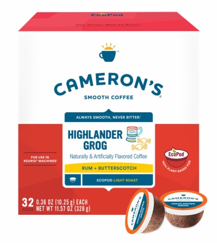 Cameron's® Highlander Grog Coffee Single-Serve Pods Perspective: front