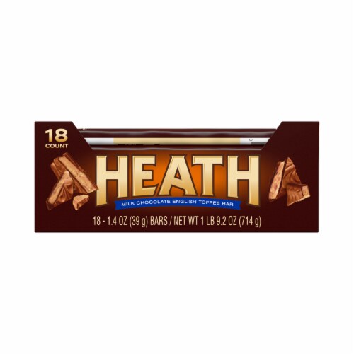 Heath Milk Chocolate English Toffee Candy Bars Perspective: front