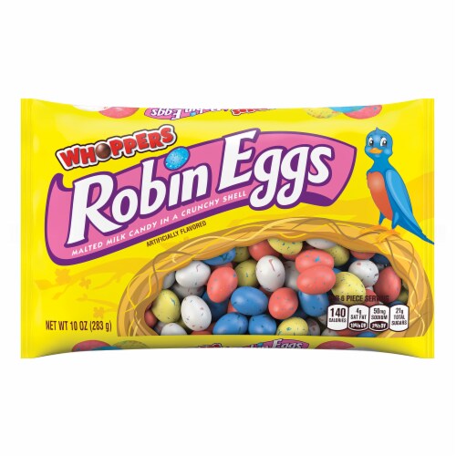 Whoppers Easter Robin Eggs Malted Milk Chocolate Candy Perspective: front
