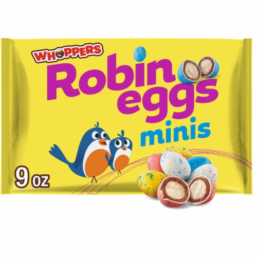 WHOPPERS Robin Eggs Minis Malted Milk Balls Easter Candy Bag, 1 bag / 9 oz  - Metro Market