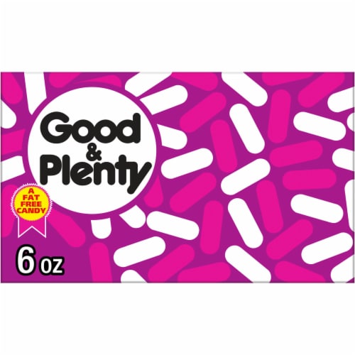 GOOD & PLENTY Licorice Fat Free Candy Box Perspective: front