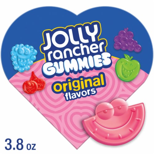 JOLLY RANCHER Gummies Assorted Fruit Flavored Valentine Candy Gift Box Perspective: front