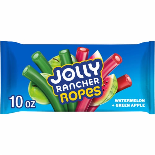 JOLLY RANCHER Ropes Watermelon and Green Apple Flavored Candy Bag Perspective: front