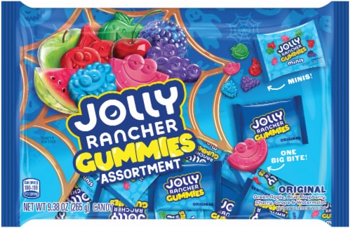 Jolly Rancher Original Flavors Assorted Gummies Halloween Candy Bag Perspective: front