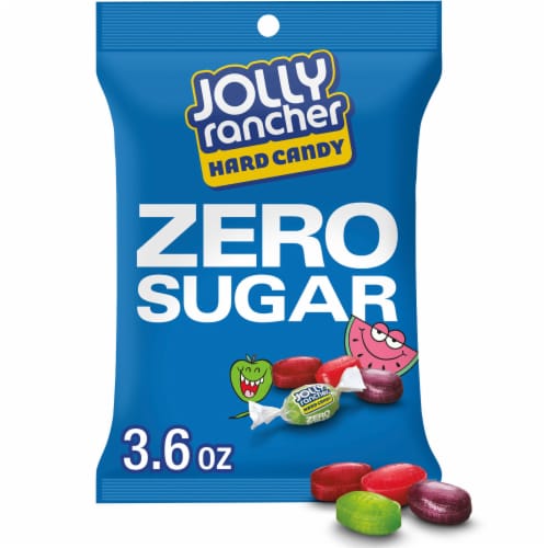 JOLLY RANCHER Zero Sugar Assorted Fruit Flavors Hard Candy Bag Perspective: front