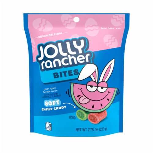 Jolly Rancher Soft and Chewy Bites Green Apple and Watermelon Perspective: front