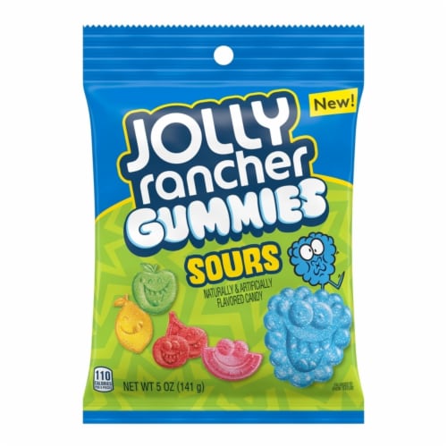 Jolly Rancher Assorted Fruit Sour Gummie Candy 5 - Case Of: 12; Perspective: front