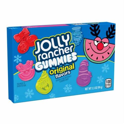 JOLLY RANCHER Assorted Original Fruit Flavored Gummies Candy Christmas Box Perspective: front