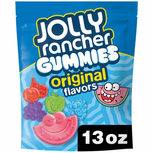 JOLLY RANCHER Gummies Assorted Fruit Flavored Candy Bag Perspective: front
