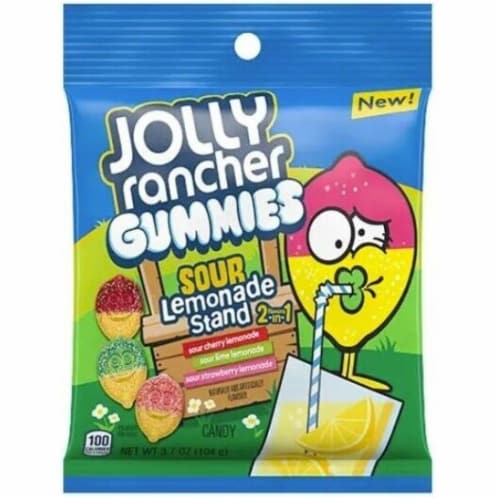 JOLLY RANCHER Gummies Sour Lemonade Stand 2-in-1 Fruit Flavored Candy Bag