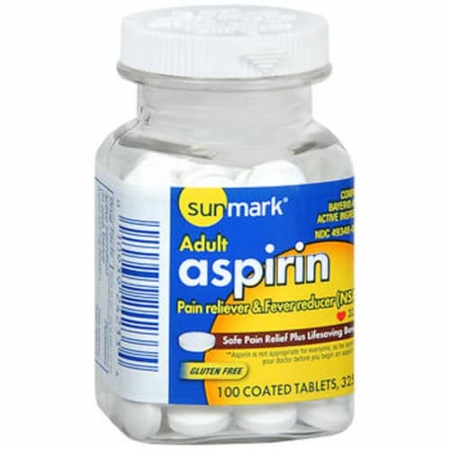 sunmark® Adult Aspirin Tablets Perspective: front