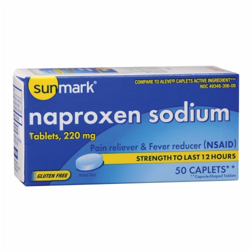 sunmark Pain Relief 220 mg Naproxen Sodium Tablet, 50 per Bottle, 50 ct