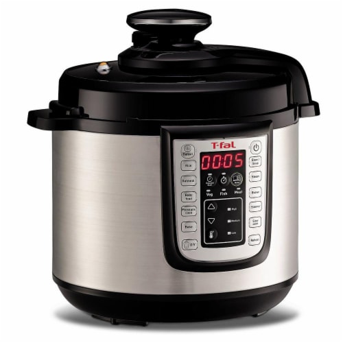 T-fal Electric Pressure Cooker - Silver/Black, 6 qt - Ralphs