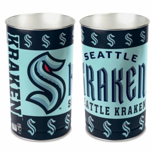 Wincraft 1094305958 15 in. Seattle Kraken Wastebasket Perspective: front